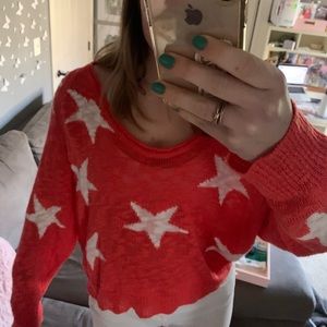 Red/Orange Star Sweater